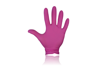 Rękawice nitrylowe bezpudrowe, różowe (op. 100 szt.)